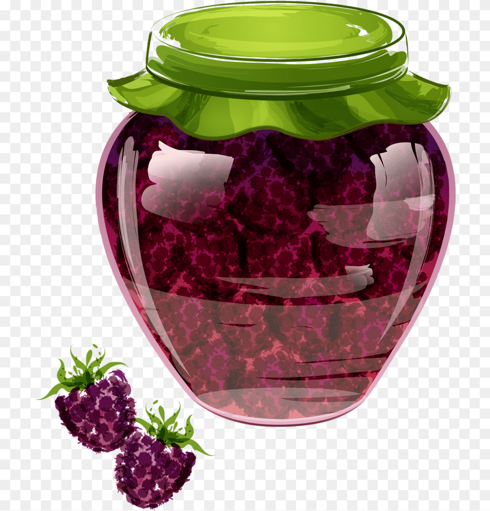 Food Clipart Jam Comida Blackberry Jam Cartoon, Vase, Urn, Pottery, Jar Png