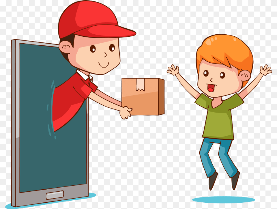 Food Delivery Boy, Baby, Person, Box, Face Free Transparent Png
