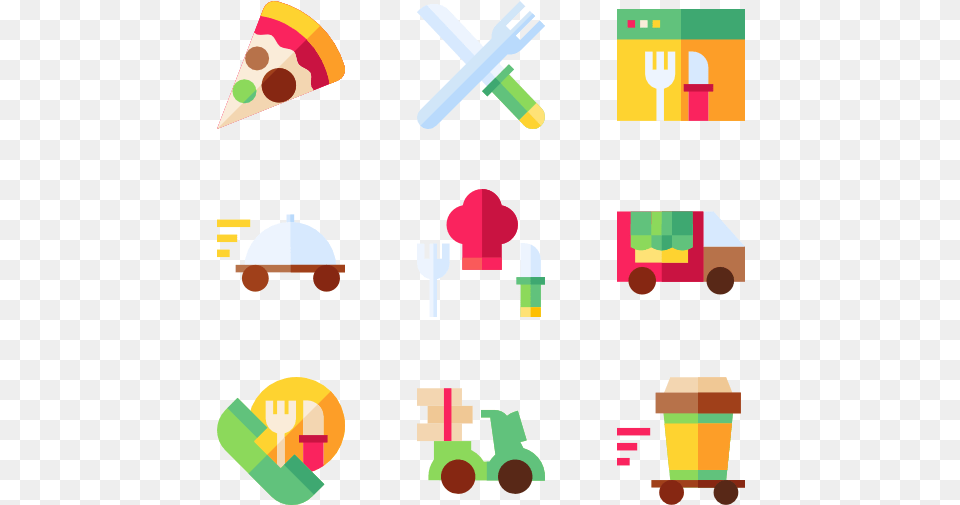 Food Delivery Food Service Vector, Cutlery, Fork Free Png Download