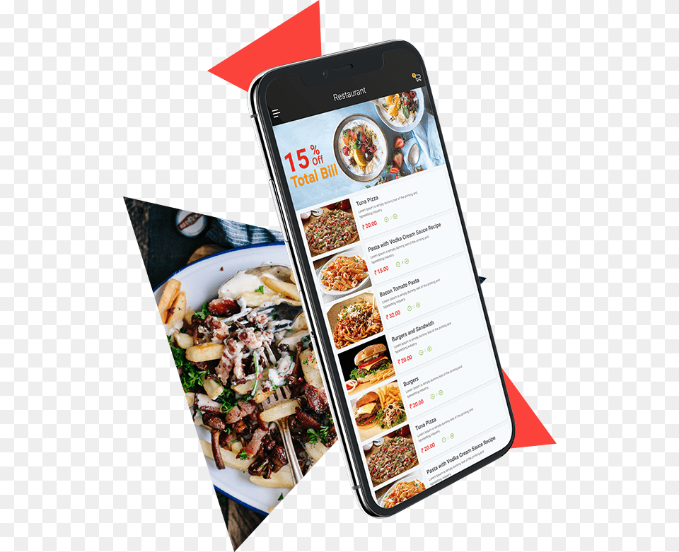 Food Delivery Mobile App Features Dish, Burger, Electronics, Mobile Phone, Phone Free Transparent Png