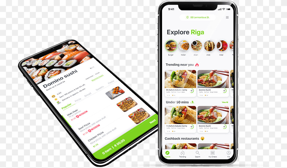 Food Delivery System In Market Mobile Phone, Electronics, Mobile Phone, Text, Burger Free Png Download