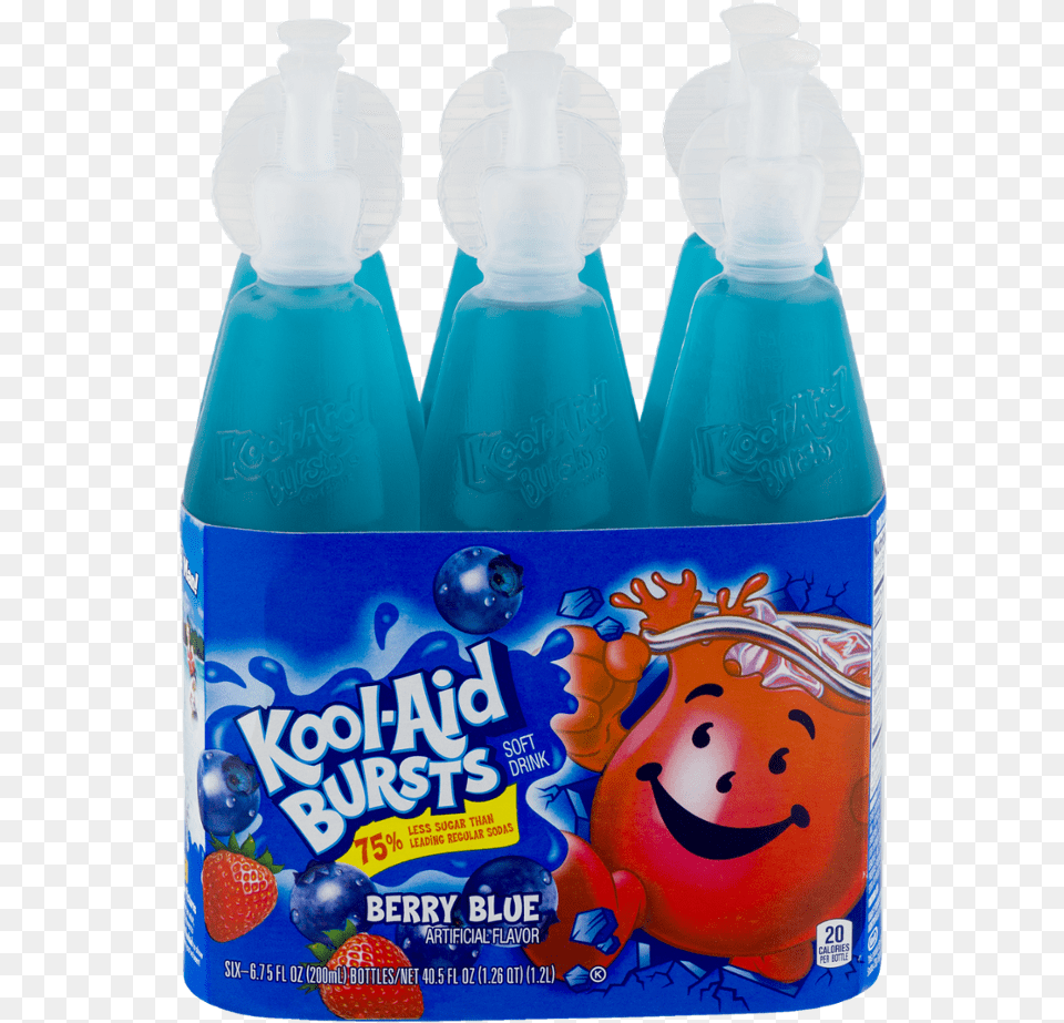 Food Depot Kool Aid Berry Blue Bursts 675 Fl Oz 6 Ct Blue Kool Aid Jammers, Bottle Png Image