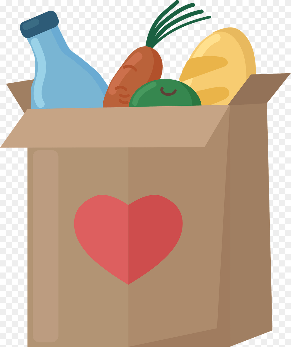 Food Drive Clipart, Bag, Box, Plastic, Cardboard Free Png