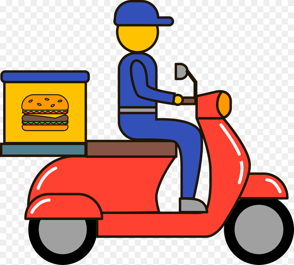 Food Drive Clipart, Scooter, Transportation, Vehicle, Bulldozer Png Image