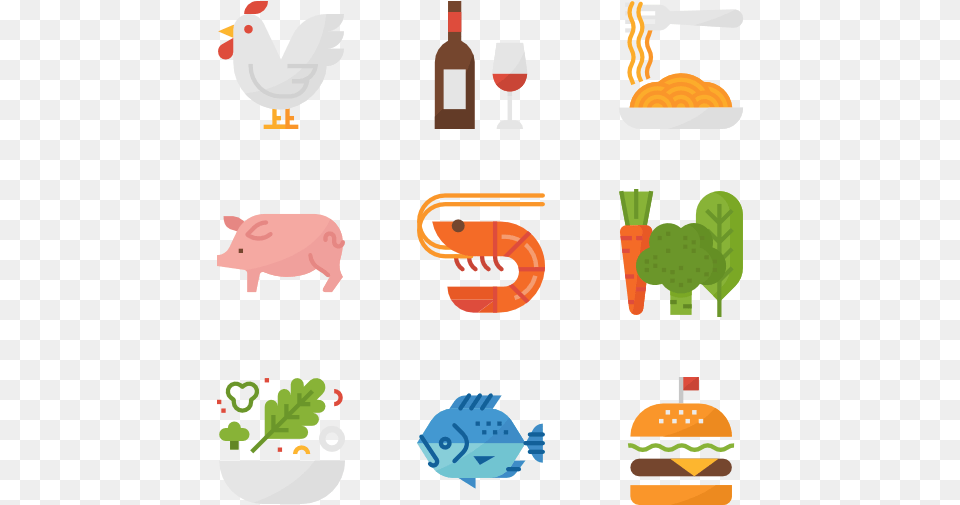 Food Flat Icon Snack, Animal, Mammal, Pig, Burger Png
