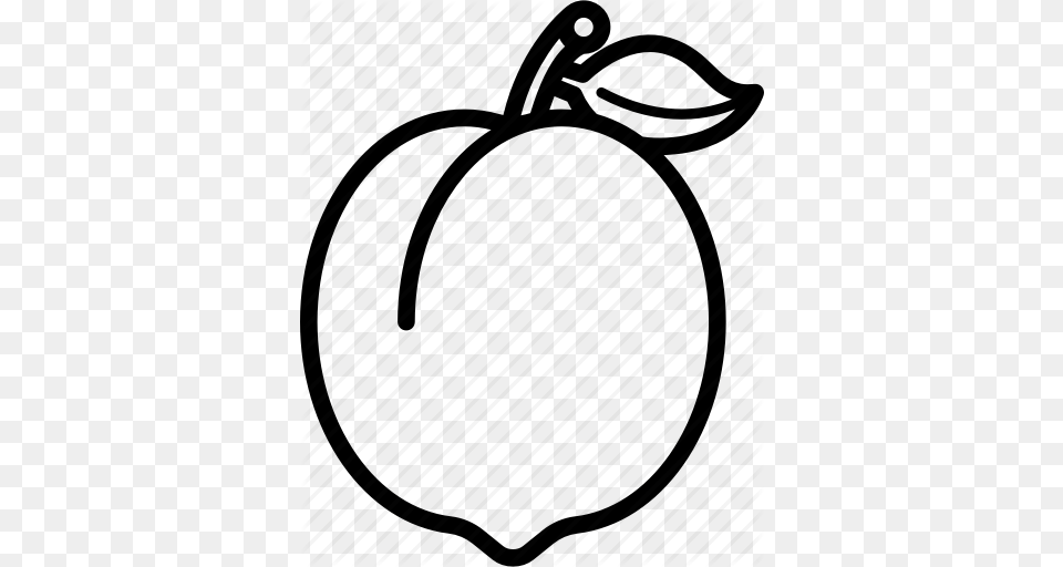 Food Fruit Fruits Peach Peaches Icon, Plant, Produce Free Png Download