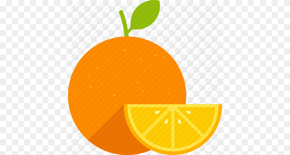 Food Fruit Leaf Orange Slice Whole Yellow Icon, Citrus Fruit, Plant, Produce, Grapefruit Png Image