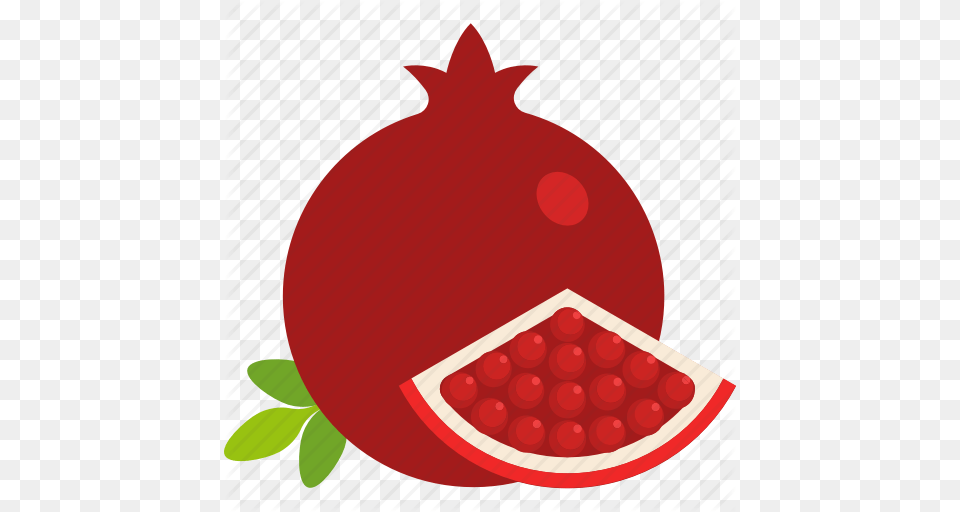 Food Fruit Pomegranate Seed Slice Tropical Whole Icon, Plant, Produce Free Png Download