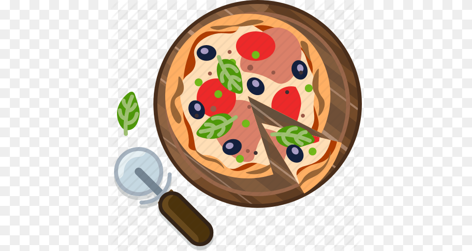 Food Gastronomy Italy Meal Pizza Plate Restaurant Icon, Cutlery Png