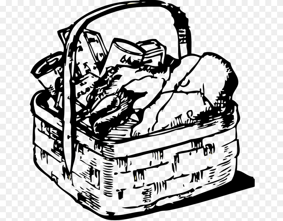 Food Gift Baskets Picnic Baskets Clip Art Clip Art Basket With Food, Lighting Png Image