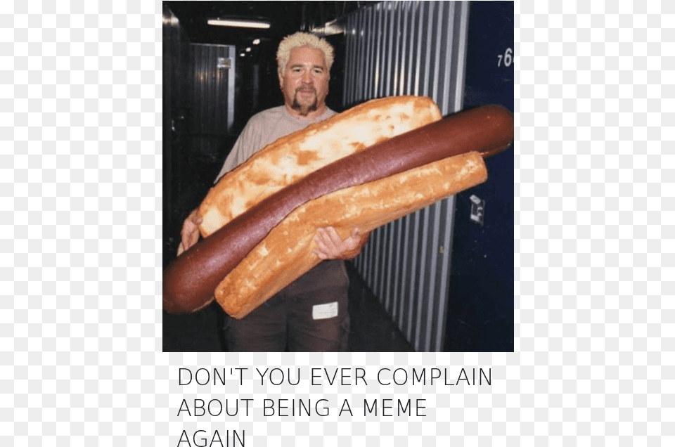 Food Guy Fieri And Meme Guy Fieri Son Meme, Hot Dog, Adult, Male, Man Png