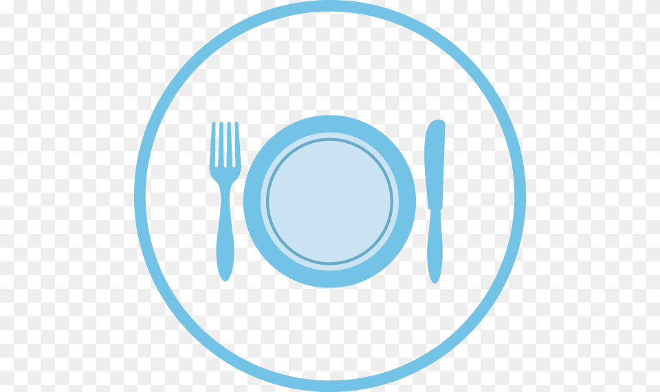 Food Icon Blue, Cutlery, Fork, Meal, Disk Png