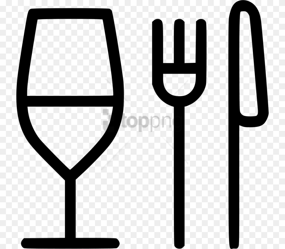 Food Icon Transparent Image With Transparent Restaurant Food Icon Transparent Background, Cutlery, Fork, Glass Png