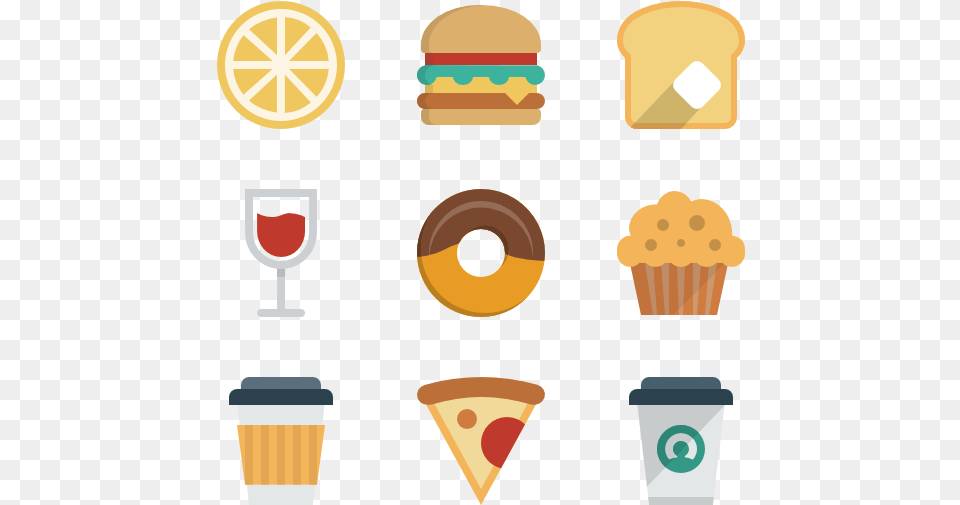 Food Illustration Coffee 539x739area Rug, Burger, Cream, Dessert, Ice Cream Free Png