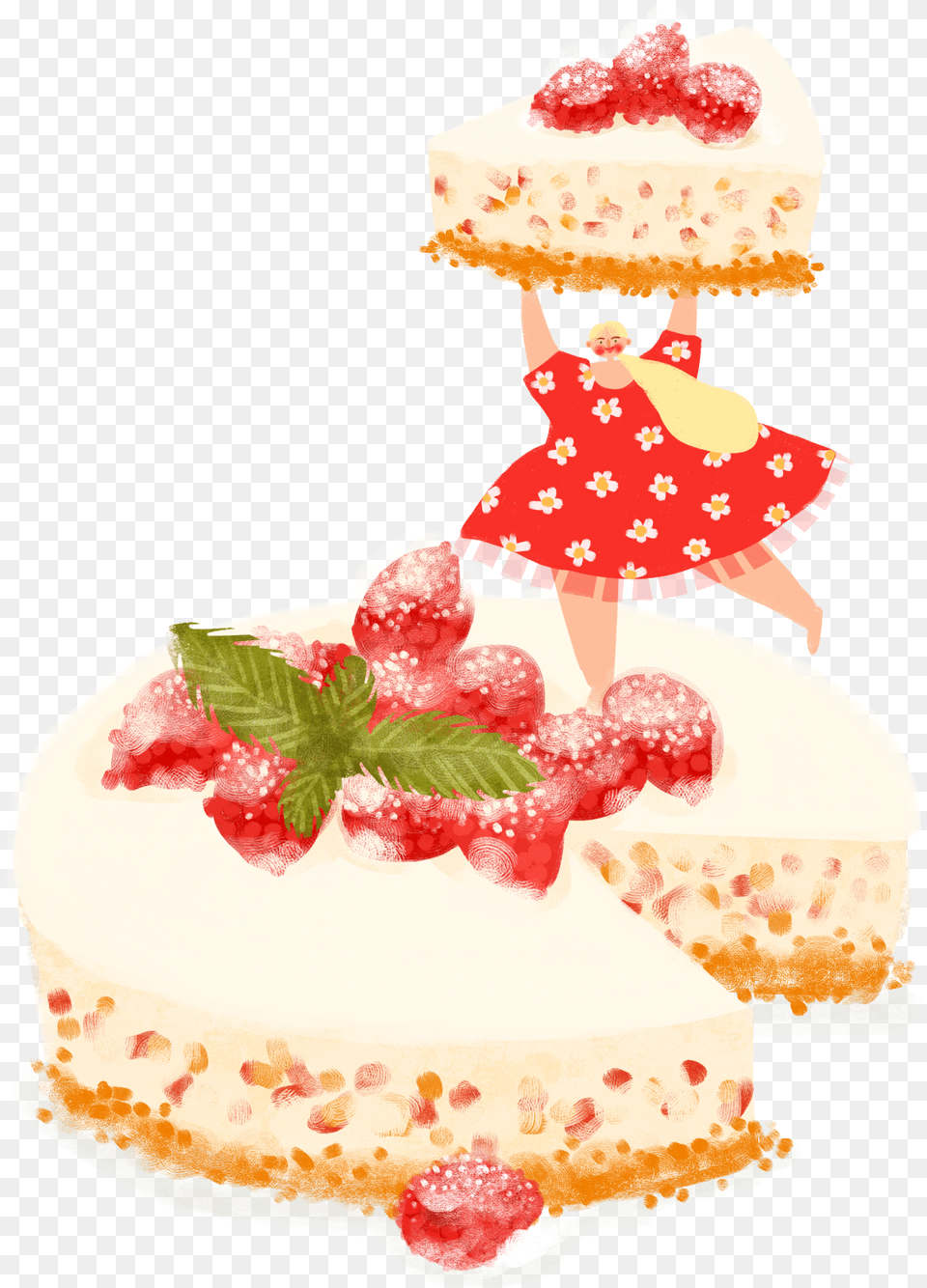 Food Illustration Dessert Pastries Cheesecake, Torte, Cake, Birthday Cake, Cream Free Png Download