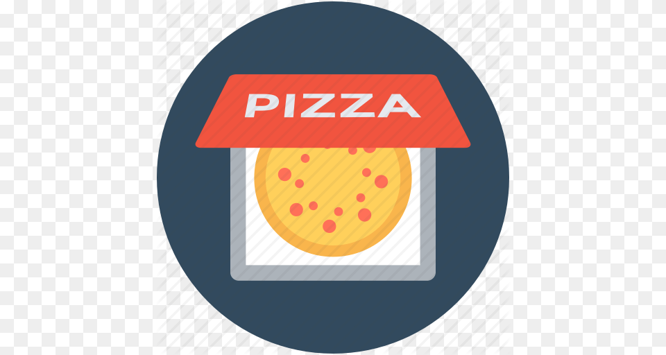 Food Italian Food Pizza Pizza Box Pizza Delivery Icon, Bread, Sticker, Disk Png Image