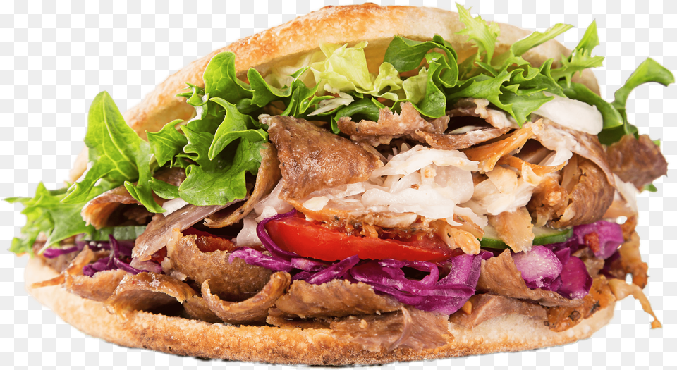Food Kebab In Pitta, Bread, Burger, Pita Free Png Download