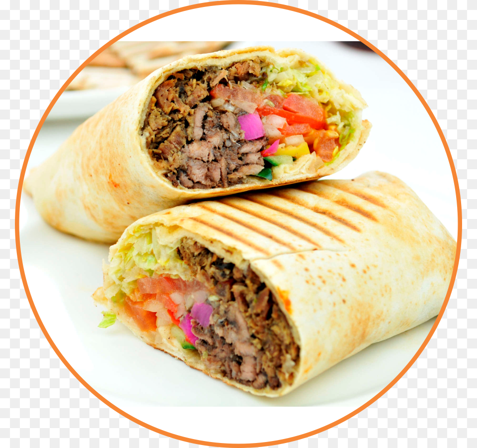 Food On Fire Singapore Food Shawarma, Burrito, Sandwich Wrap, Bread, Sandwich Png Image