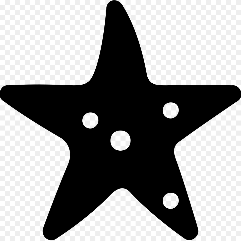 Food Outline Star Cartoon Fish Lobster Starfish Starfish Icon, Gray Free Png Download