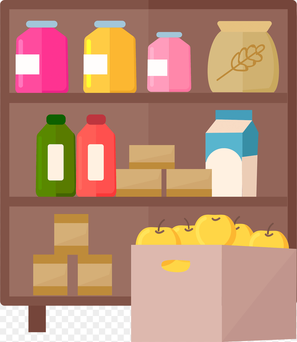 Food Pantry Clipart, Shelf, Cabinet, Furniture, Shop Free Transparent Png