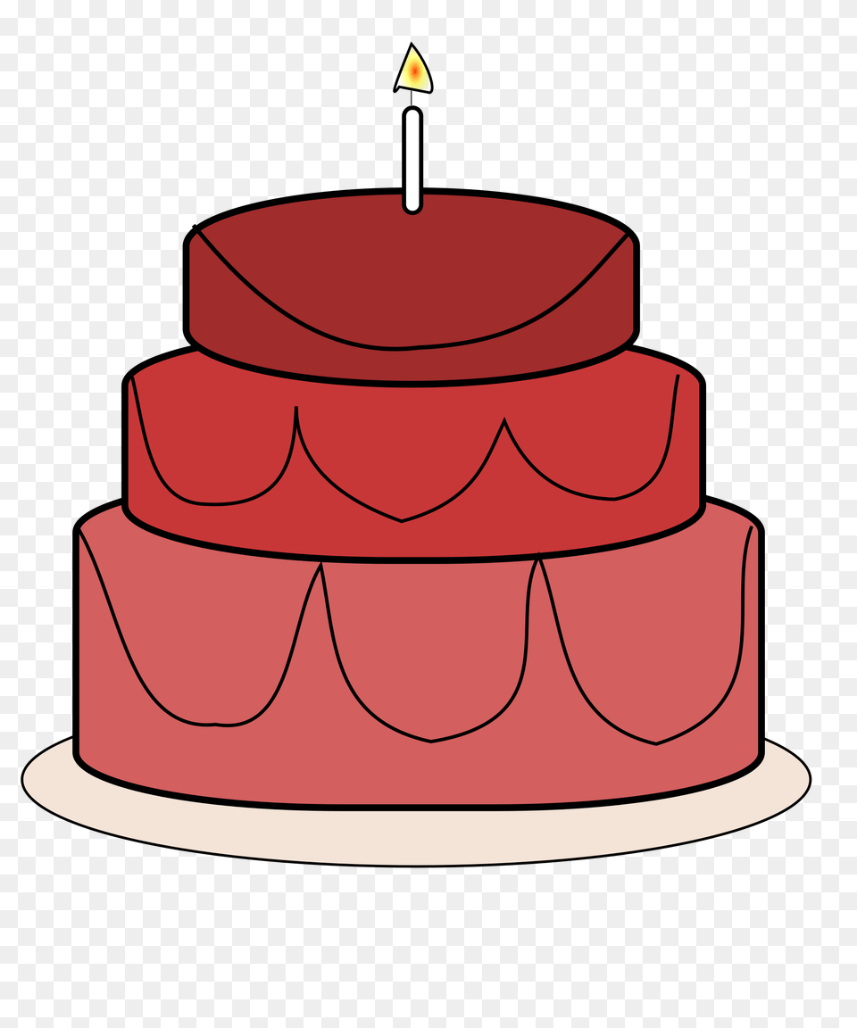 Food Pasteles Cake Clipart Red Birthday Cake Clipart, Birthday Cake, Cream, Dessert Free Png Download