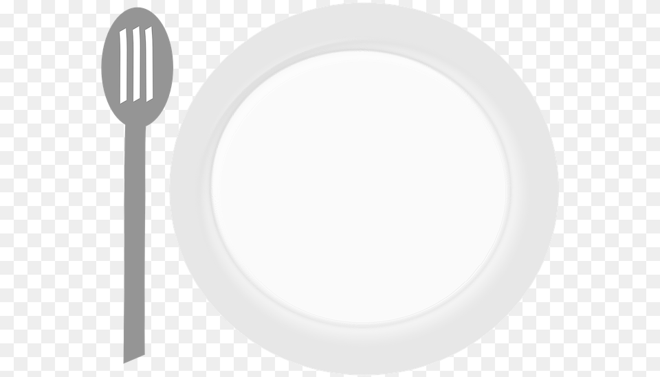 Food Plate Dinner Circle, Cutlery, Fork, Spoon Free Transparent Png