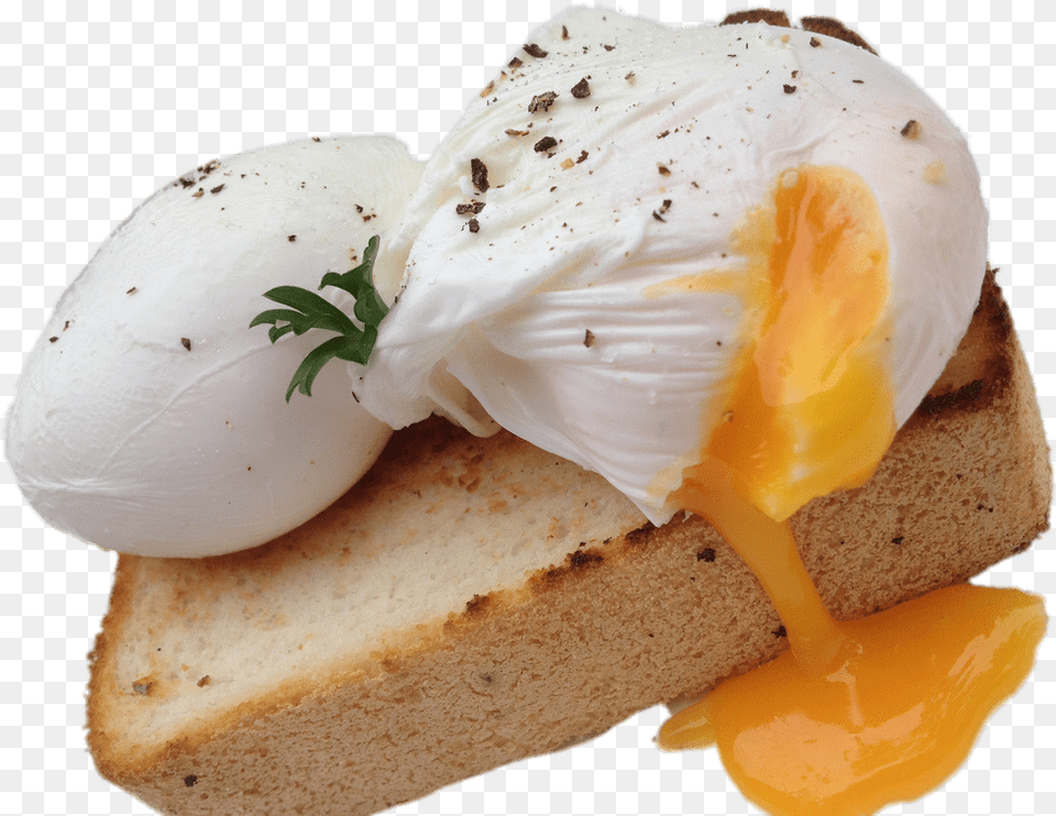 Food Poached Egg, Poached Egg, Bread Free Png