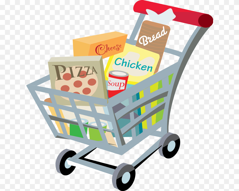 Food Pyramid Clipart, Shopping Cart, Device, Grass, Lawn Free Transparent Png