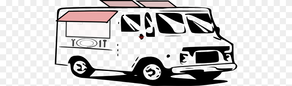 Food Truck Clip Art Transparent, Transportation, Van, Vehicle, Caravan Free Png