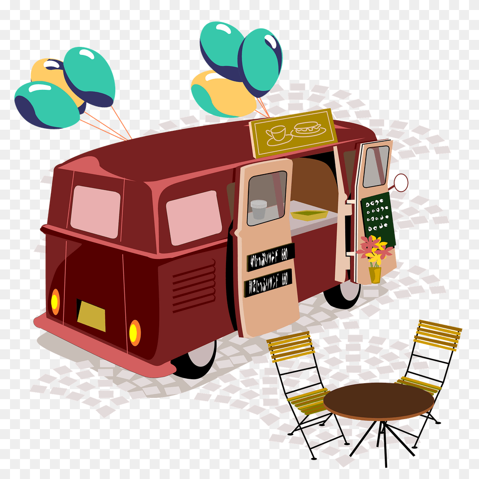 Food Truck Clipart, Desk, Furniture, Table, Chair Free Png Download