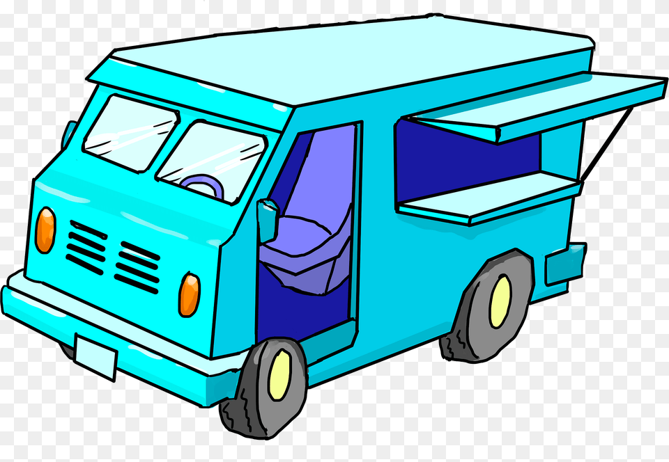 Food Truck Clipart, Caravan, Transportation, Van, Vehicle Free Png