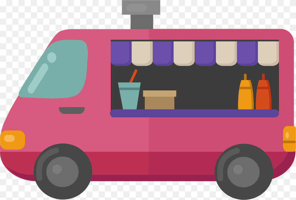 Food Truck Clipart, Bus, Transportation, Vehicle, Van Free Png