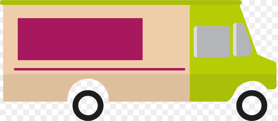 Food Truck Clipart, Moving Van, Transportation, Van, Vehicle Png Image