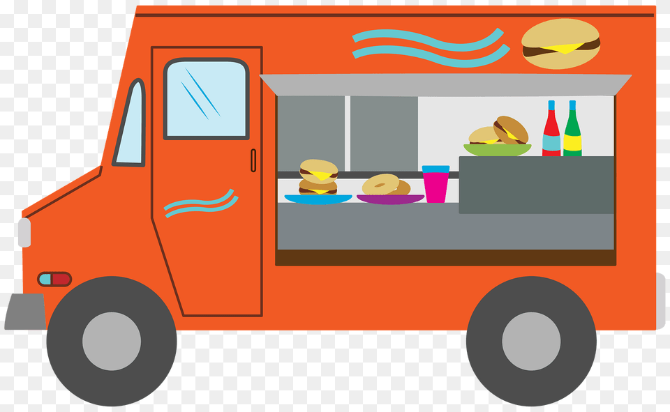 Food Truck Clipart, Transportation, Vehicle, Van, Moving Van Free Png Download