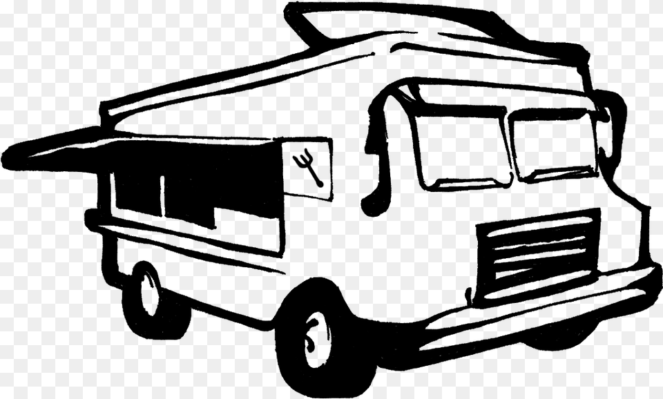 Food Truck Drawing At Getdrawings Food Trucks Vector, Gray Free Png