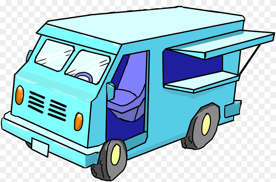 Food Truck Ice Cream Car Cartoon Images Food Truck, Caravan, Transportation, Van, Vehicle Png