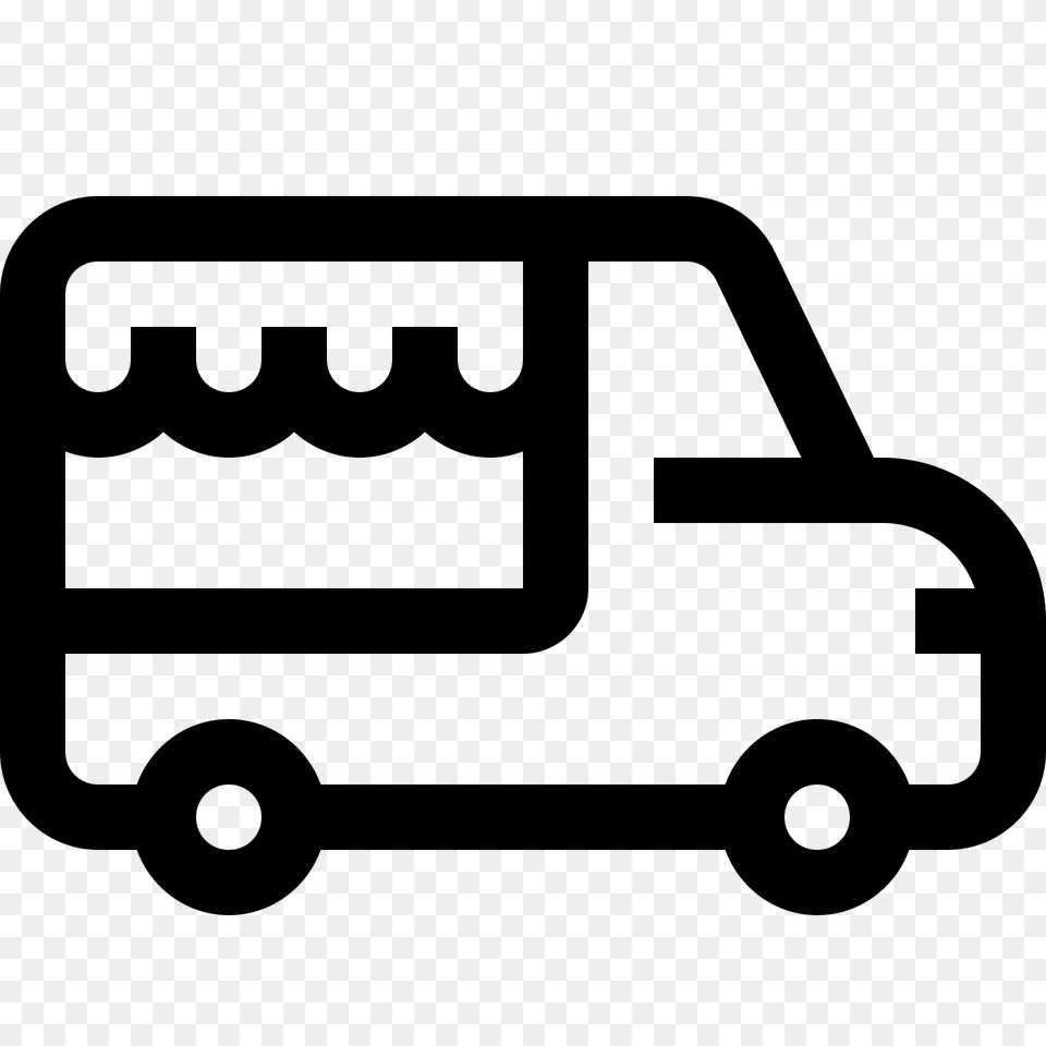 Food Truck Icon, Gray Free Png