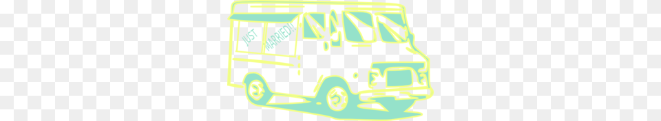 Food Truck Just Married Clip Art, Vehicle, Van, Transportation, Minibus Png
