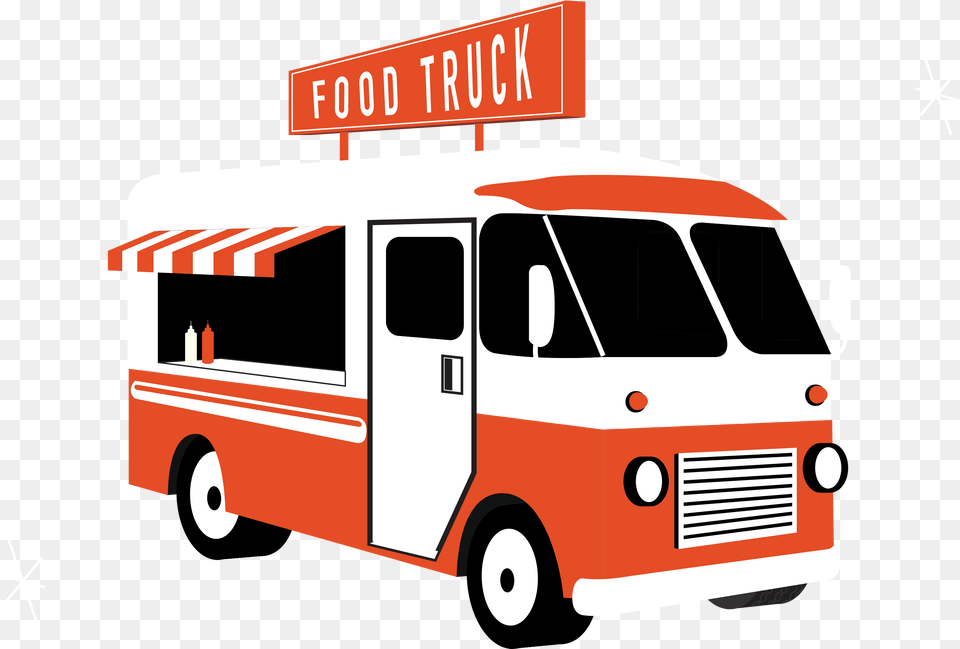 Food Truck Vendors Food Truck, Transportation, Van, Vehicle, Bus Free Transparent Png