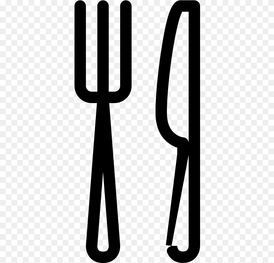 Food Utensils Fork Knife, Gray Free Transparent Png