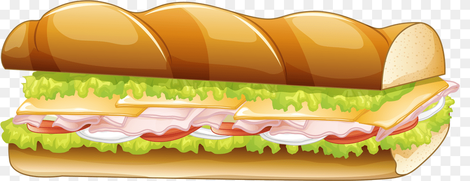 Food Vector Download Sub Sandwich Vector, Lunch, Meal, Ketchup Free Png