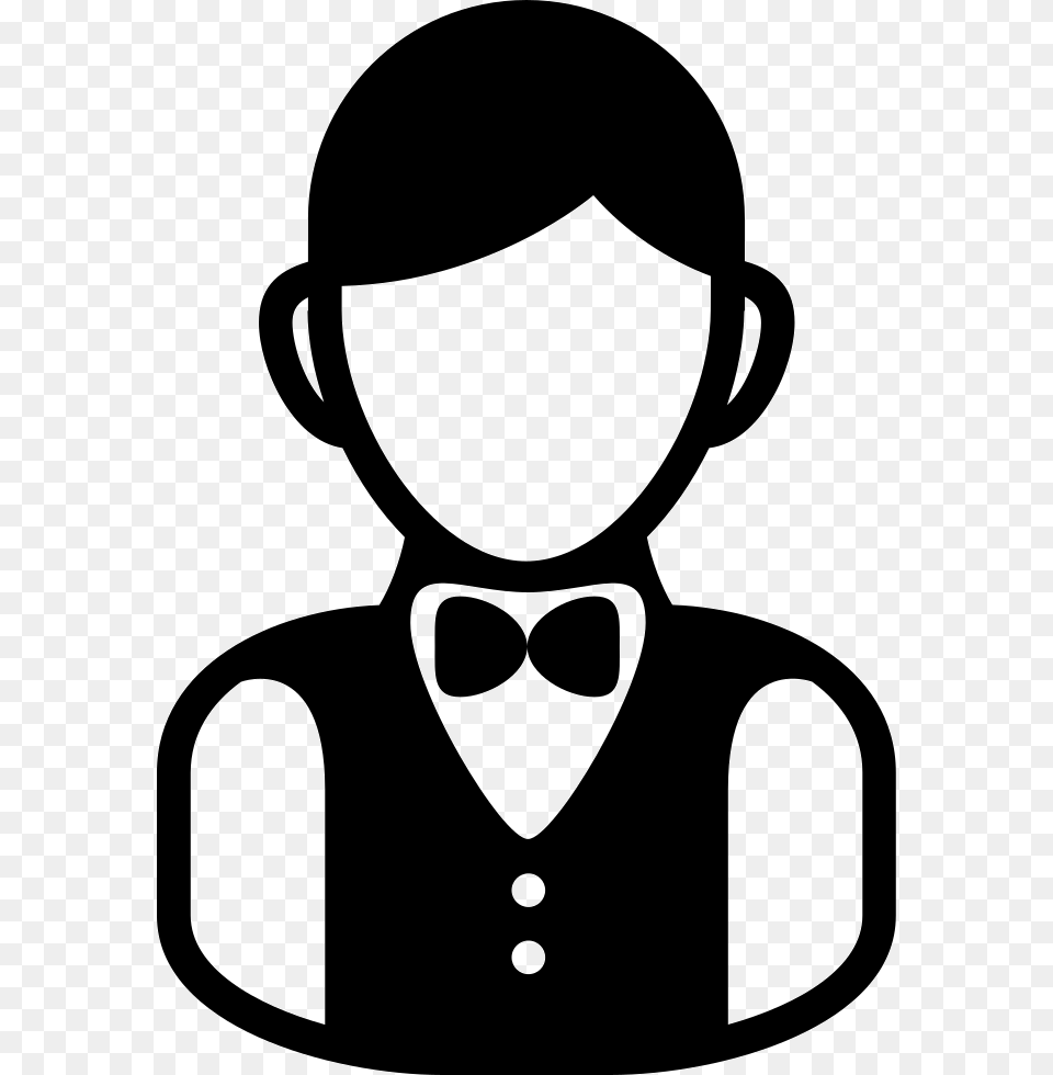 Food Waiter Icon Free Download, Accessories, Formal Wear, Stencil, Tie Png Image
