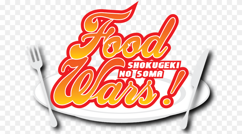 Food Wars Shokugeki No Soma Netflix Food Wars Shokugeki No Soma Logo, Cutlery, Fork, Dynamite, Weapon Png