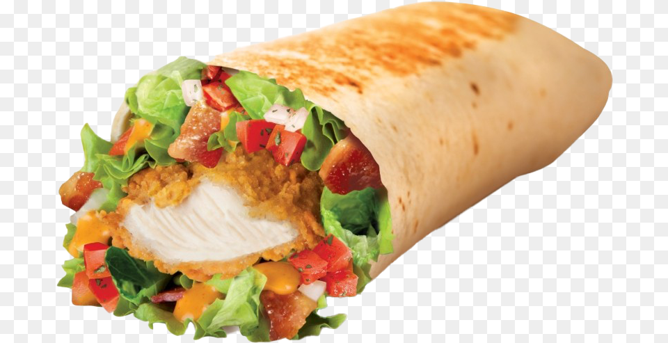 Food Wrap Background Taco Bell Crispy Chicken Burrito, Sandwich Wrap, Burger Free Transparent Png