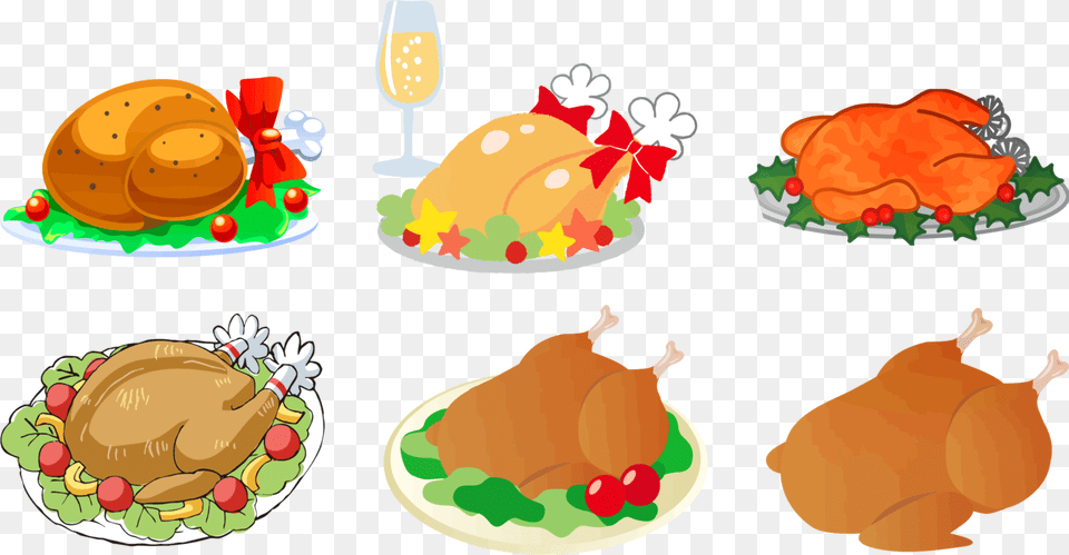Fooddishorange Clipart Thanksgiving Turkey Dinner, Food, Lunch, Meal, Roast Png Image