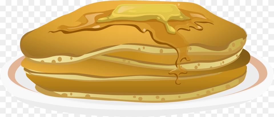 Fooddishpancake Plate With Pancakes Clipart, Bread, Food, Dessert, Pastry Png Image