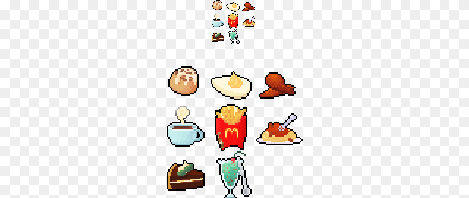 Foods Pixel Clipart, Cream, Dessert, Food, Ice Cream Png