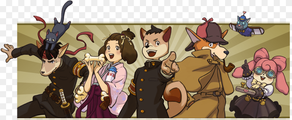 Fools Capcom Reveals A Brand New Ace Attorney Game Dog Great Ace Attorney, Book, Comics, Publication, Baby Png