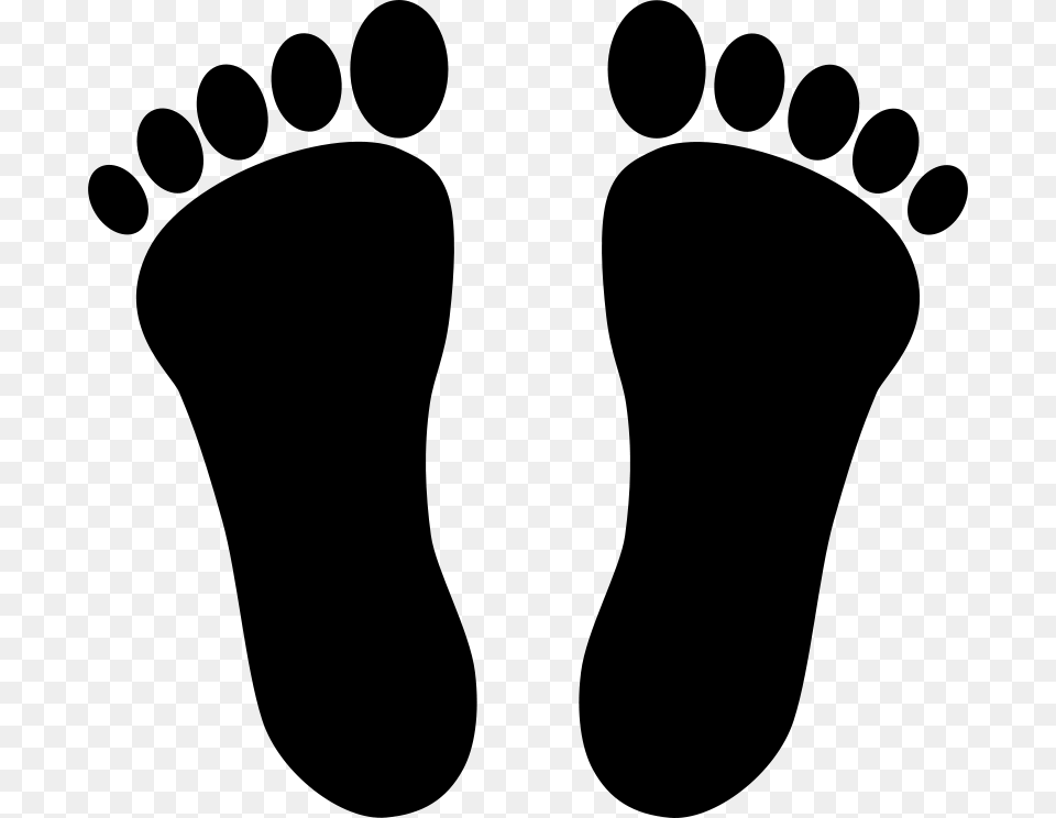 Foot 001 Print Two, Gray Free Png Download