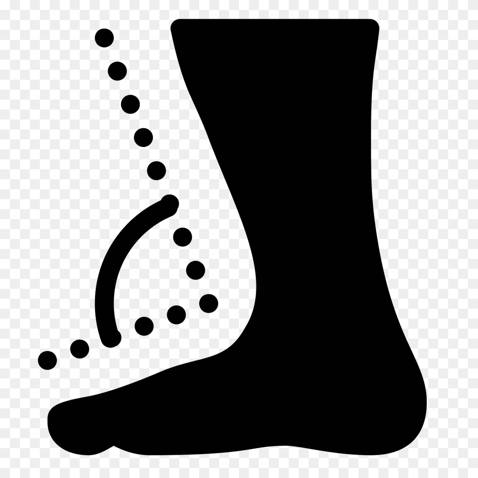 Foot Angle Icon, Gray Png